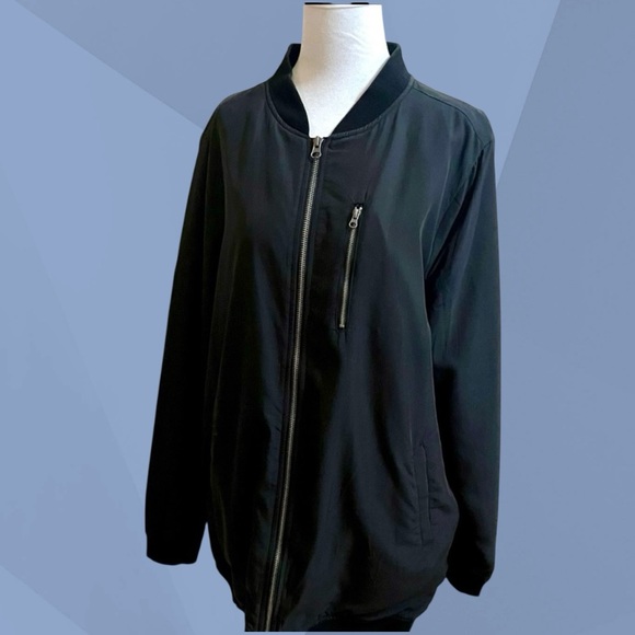 Max Jeans-Bomber Jacket-Size L-Black - Picture 4 of 10